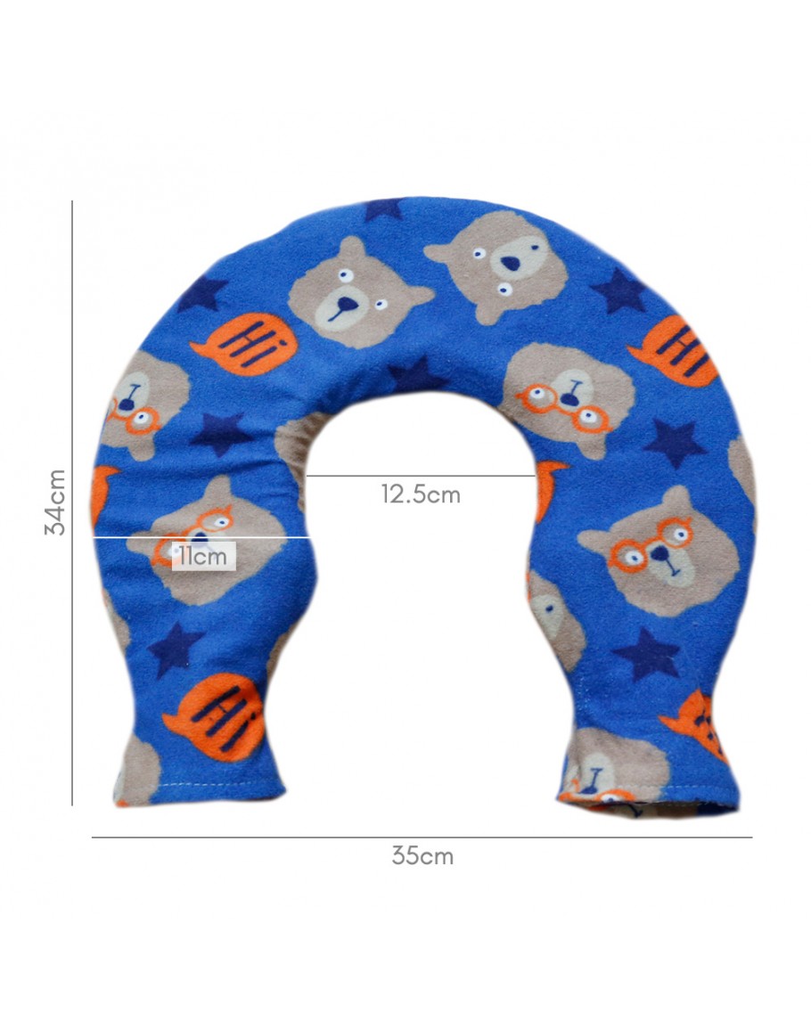 Heatable clearance neck pillow